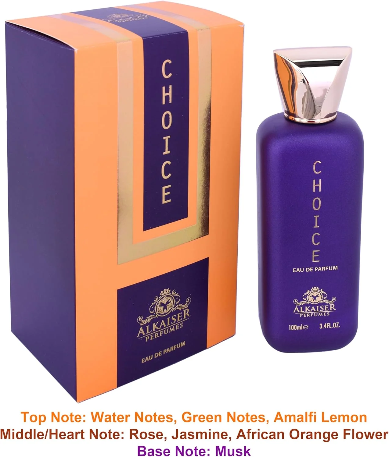 ادو پرفیوم زنانه CHOICE حجم 100 میلی لیتر - ALKAISER PERFUMES - رایحه ای ظریف گلی-شرقی با مرکبات تازه، رز ملایم و پایه کهربایی-مشکی گرم - رایحه ممتاز و ماندگار اماراتی ادو پرفیوم زنانه CHOICE حجم 100 میلی لیتر - ALKAISER PERFUMES - رایحه ای ظریف گلی-شرقی با مرکبات تازه، رز ملایم و پایه کهربایی-مشکی گرم - رایحه ممتاز و ماندگار اماراتی