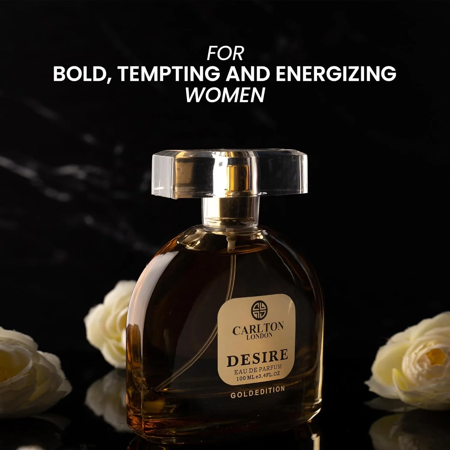 ادکلن زنانه کارلتون لندن نسخه محدود Desire Eau de Parfum | مرکباتی و گلی | عطر لوکس با ماندگاری طولانی | سازگار با پوست | عطر شب قرار (100.00 میلی لیتر (بسته 1 عددی))