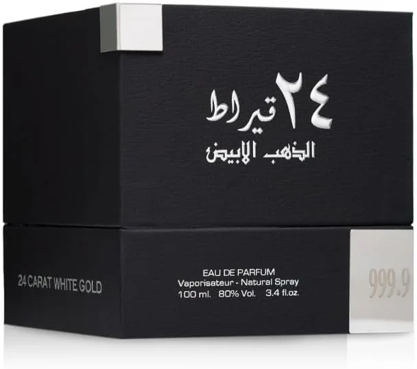 ادکلن 24 عیار طلای سفید لطافه مردانه و زنانه - ادو پرفیوم، 100 میلی لیتر