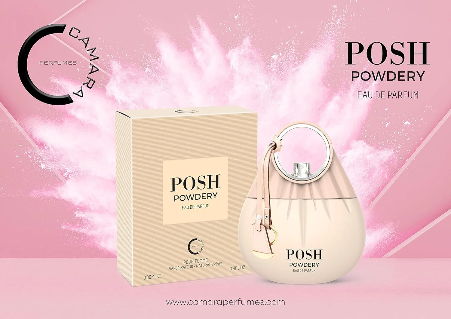 ادو پرفیوم زنانه کامارا مدل Posh Powdery حجم 100 میلی لیتر ادو پرفیوم زنانه کامارا مدل Posh Powdery حجم 100 میلی لیتر