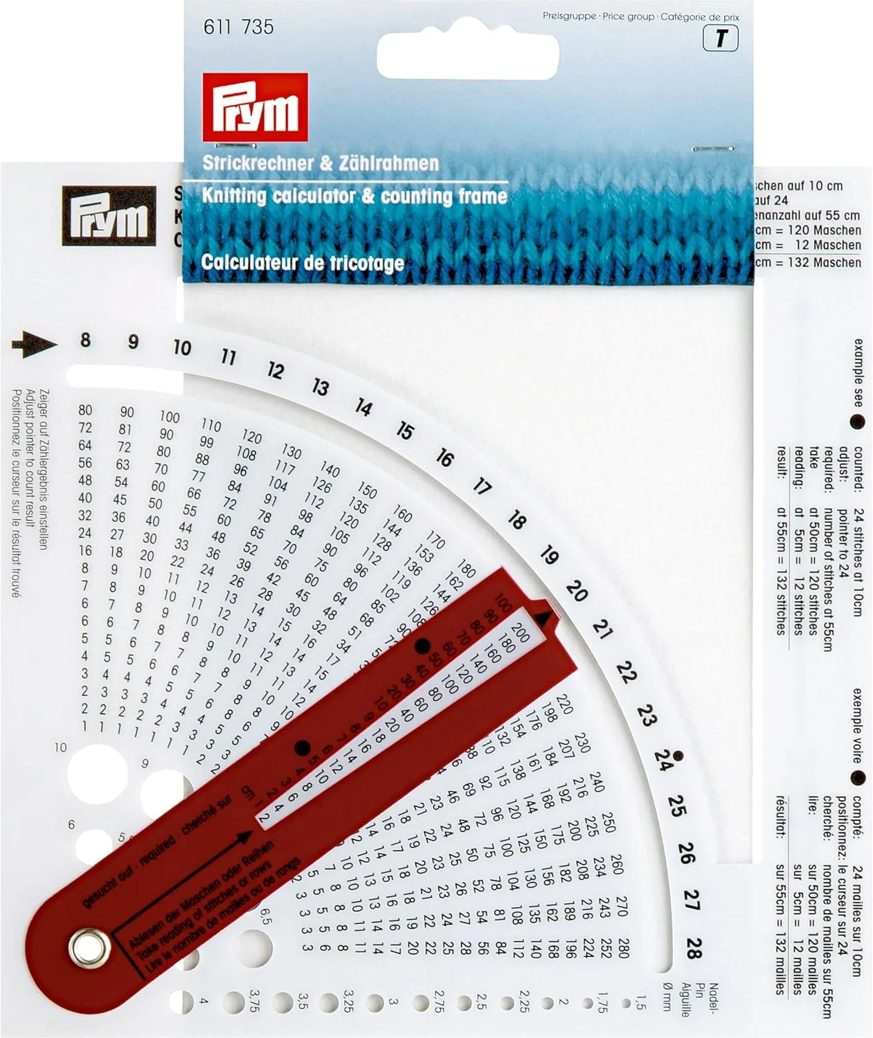 ماشین حساب بافتنی پریم مدل PRYM_611735-1، سفید
