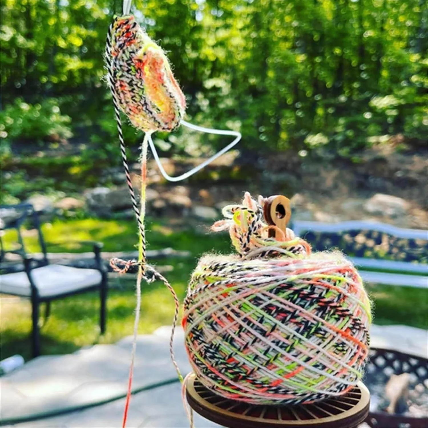 نگهدارنده نخ آزونه برای بافتنی و قلاب بافی با قاب چوبی، جلوگیری از گره خوردن نخ، لوازم جانبی برای پیچیدن و پخش کردن، مکانیسم چرخش مچ دست قابل حمل، هدیه سوزن های بافندگی برای دوستداران صنایع دستی، 5 ست