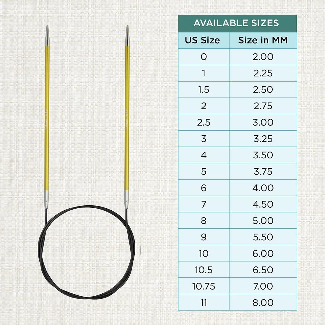 میل بافتنی گرد ثابت KNIT PRO Zing: 3.50 میلی متر، 3.5 میلی متر میل بافتنی گرد ثابت KNIT PRO Zing: 3.50 میلی متر، 3.5 میلی متر