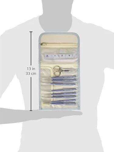 ست قلاب بافی استیل طلایی پریمیوم اتییمو شرکت تولیپ نیدل