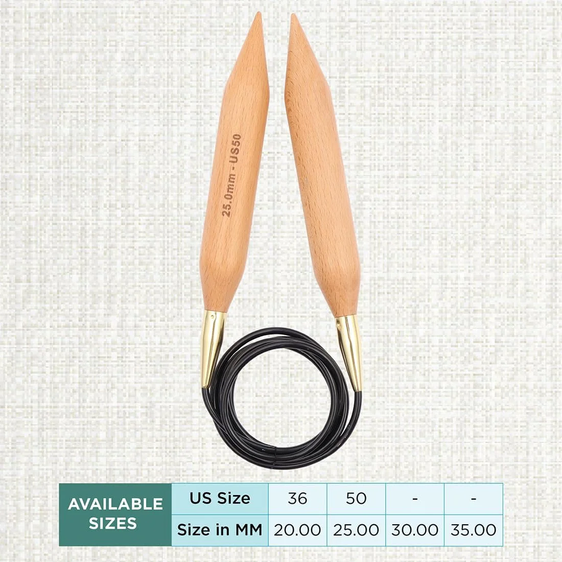 میل بافتنی دایره ای ثابت KnitPro KP35374 Basix، چوب درخت توس، 120 سانتی متر × 25 میلی متر میل بافتنی دایره ای ثابت KnitPro KP35374 Basix، چوب درخت توس، 120 سانتی متر × 25 میلی متر