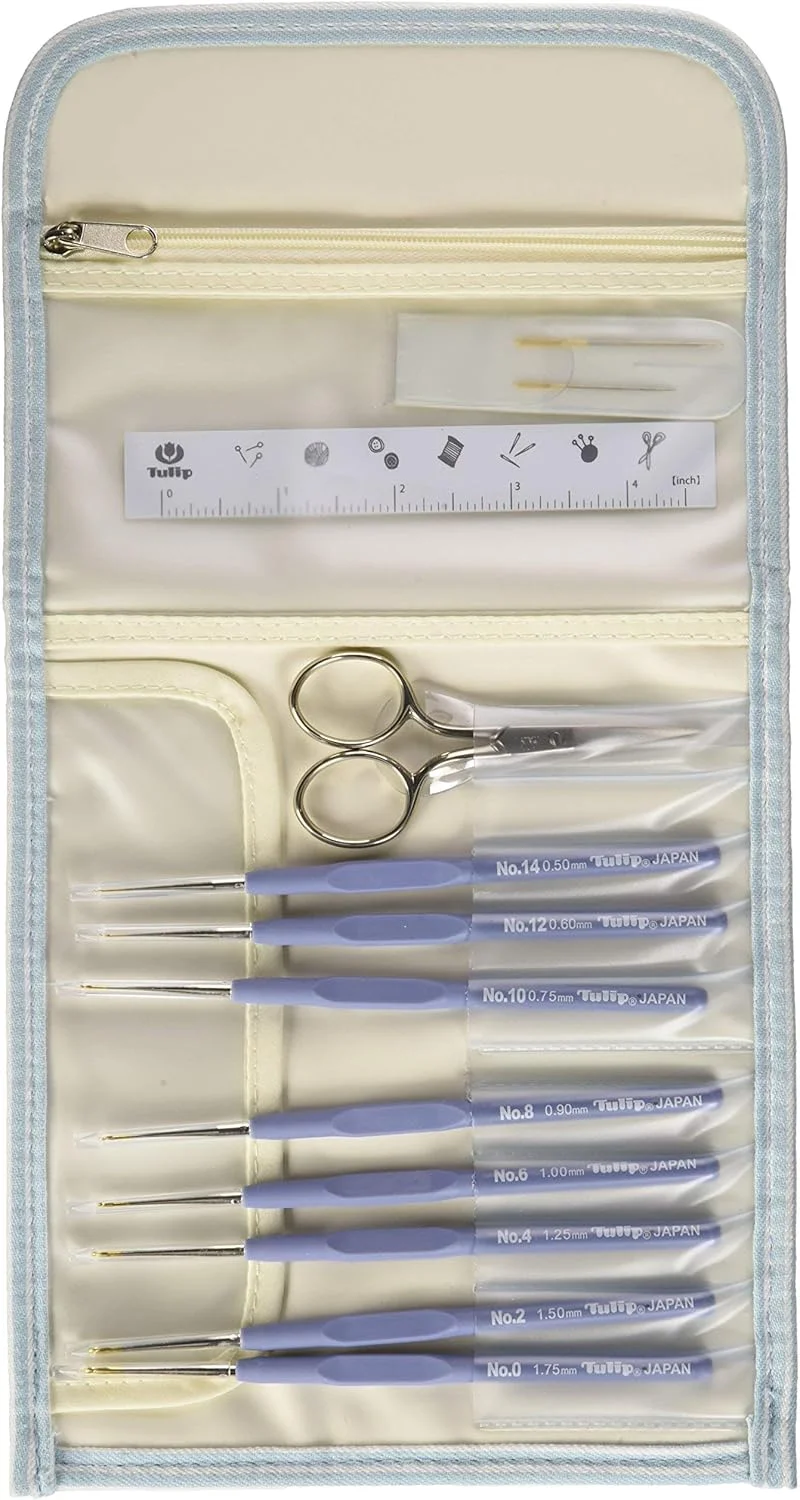 ست قلاب بافی استیل Etimo شرکت Tulip Needle، طلایی ممتاز