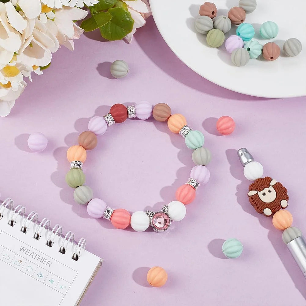 NBEADS 50 عدد استاپر سوزن بافتنی فانوسی، محافظ نوک سوزن بافتنی سیلیکونی مهره های کانونی برای خودکار لوازم استاپر بخیه برای صنایع دستی DIY، 0.47 اینچ، سوراخ: 2 میلی متر