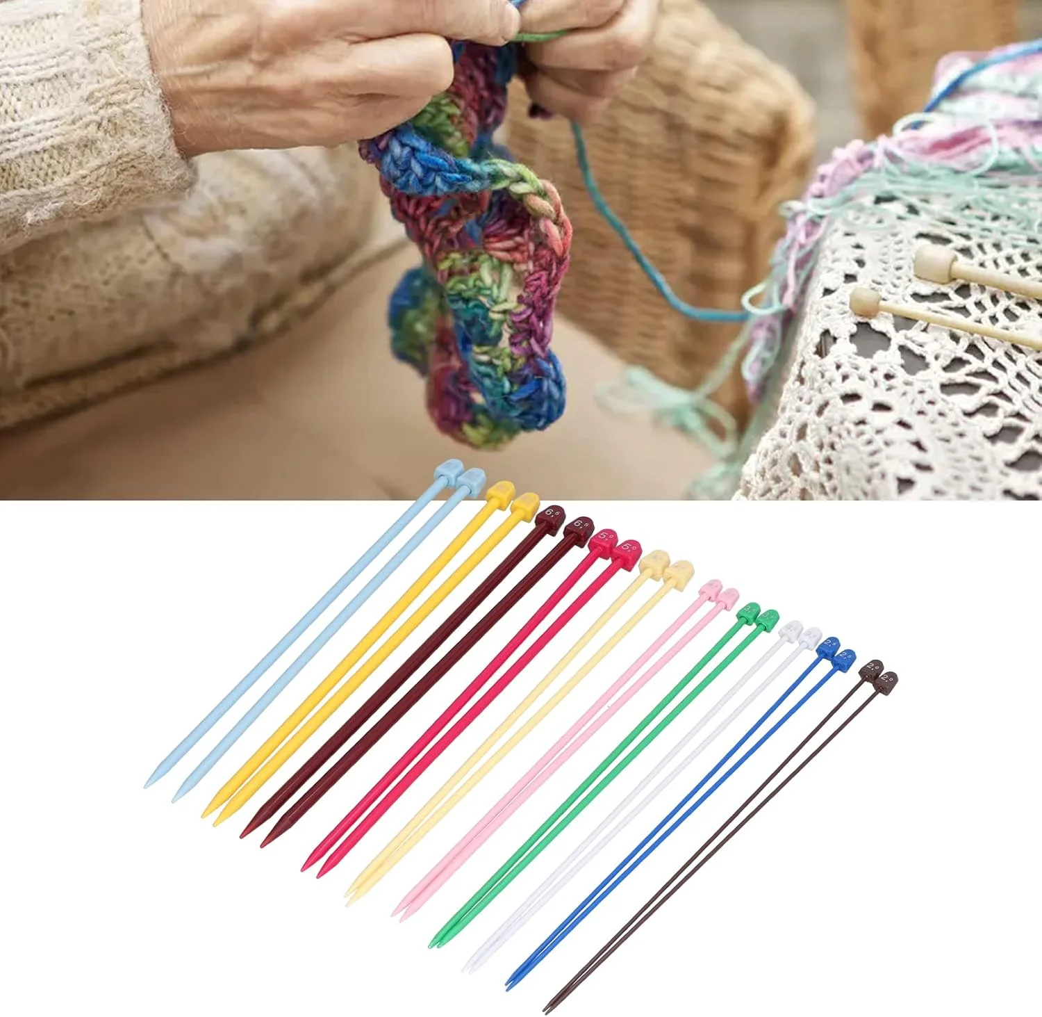 لوازم بافتنی و قلاب بافی، میل بافتنی 20 عددی برای علاقه مندان به DIY لوازم بافتنی و قلاب بافی، میل بافتنی 20 عددی برای علاقه مندان به DIY