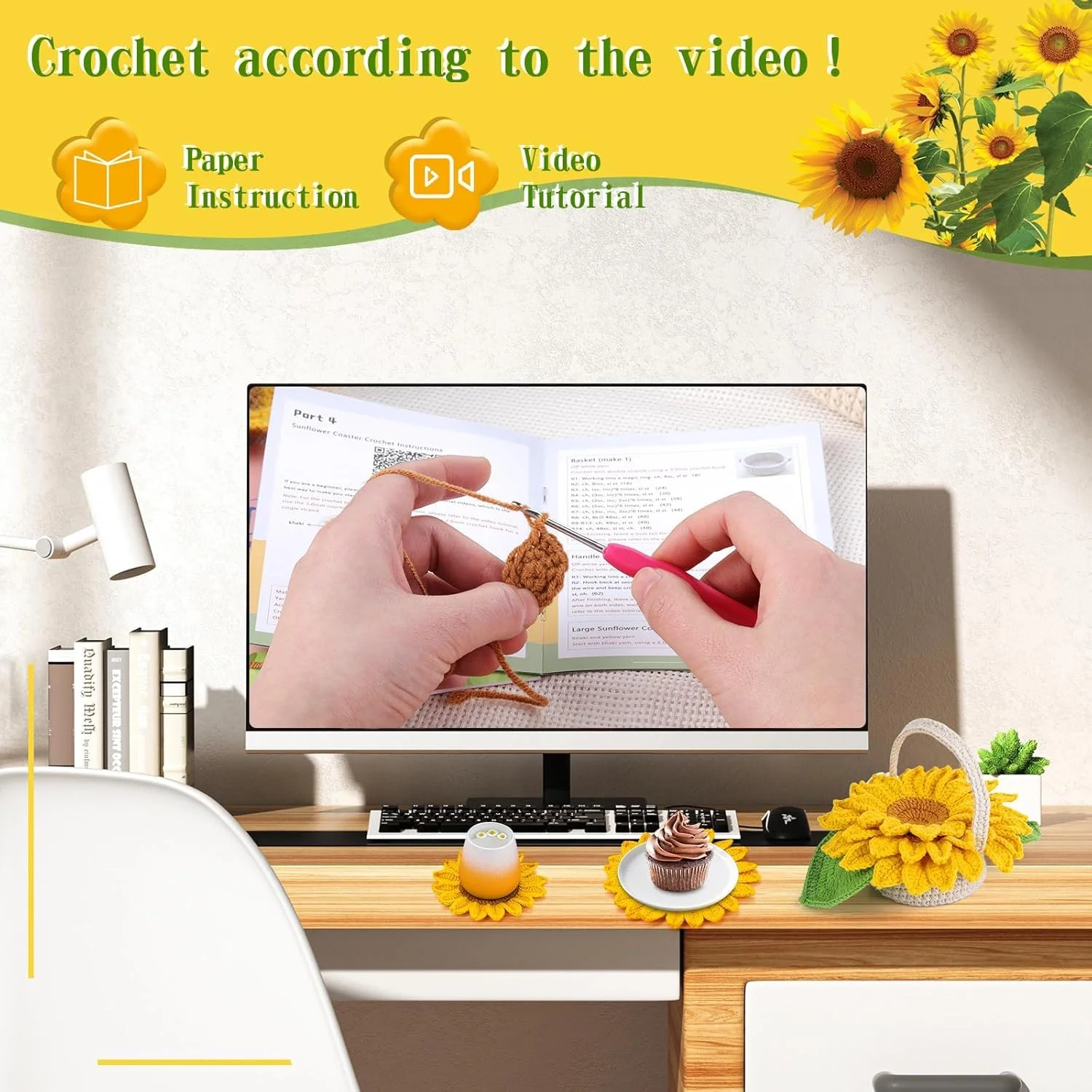 کیت قلاب بافی Azonee برای مبتدیان، مجموعه کامل بافندگی DIY، شامل 5 زیر لیوانی، الگوهای گلدان گیاه، قلاب های قلاب بافی، نخ و دستورالعمل های گام به گام برای لوازم صنایع دستی کیت قلاب بافی Azonee برای مبتدیان، مجموعه کامل بافندگی DIY، شامل 5 زیر لیوانی، الگوهای گلدان گیاه، قلاب های قلاب بافی، نخ و دستورالعمل های گام به گام برای لوازم صنایع دستی