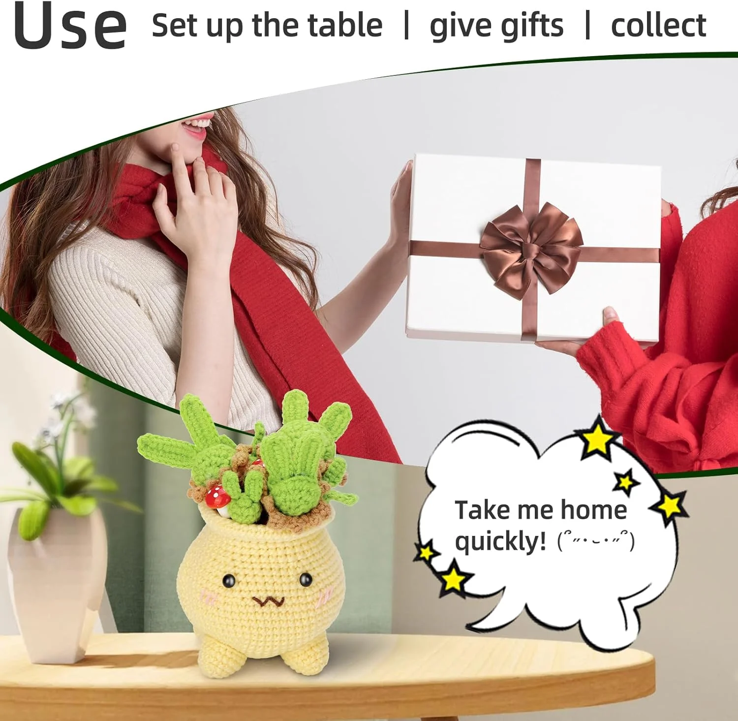کیت قلاب بافی YJ&Z برای مبتدیان، کیت شروع قلاب بافی، کیت های قلاب بافی گیاهان پنجره ای برای بزرگسالان، لوازم بافتنی قلاب بافی با نخ قلاب بافی، قلاب، هدیه DIY با آموزش تصویری گام به گام کیت قلاب بافی YJ&Z برای مبتدیان، کیت شروع قلاب بافی، کیت های قلاب بافی گیاهان پنجره ای برای بزرگسالان، لوازم بافتنی قلاب بافی با نخ قلاب بافی، قلاب، هدیه DIY با آموزش تصویری گام به گام
