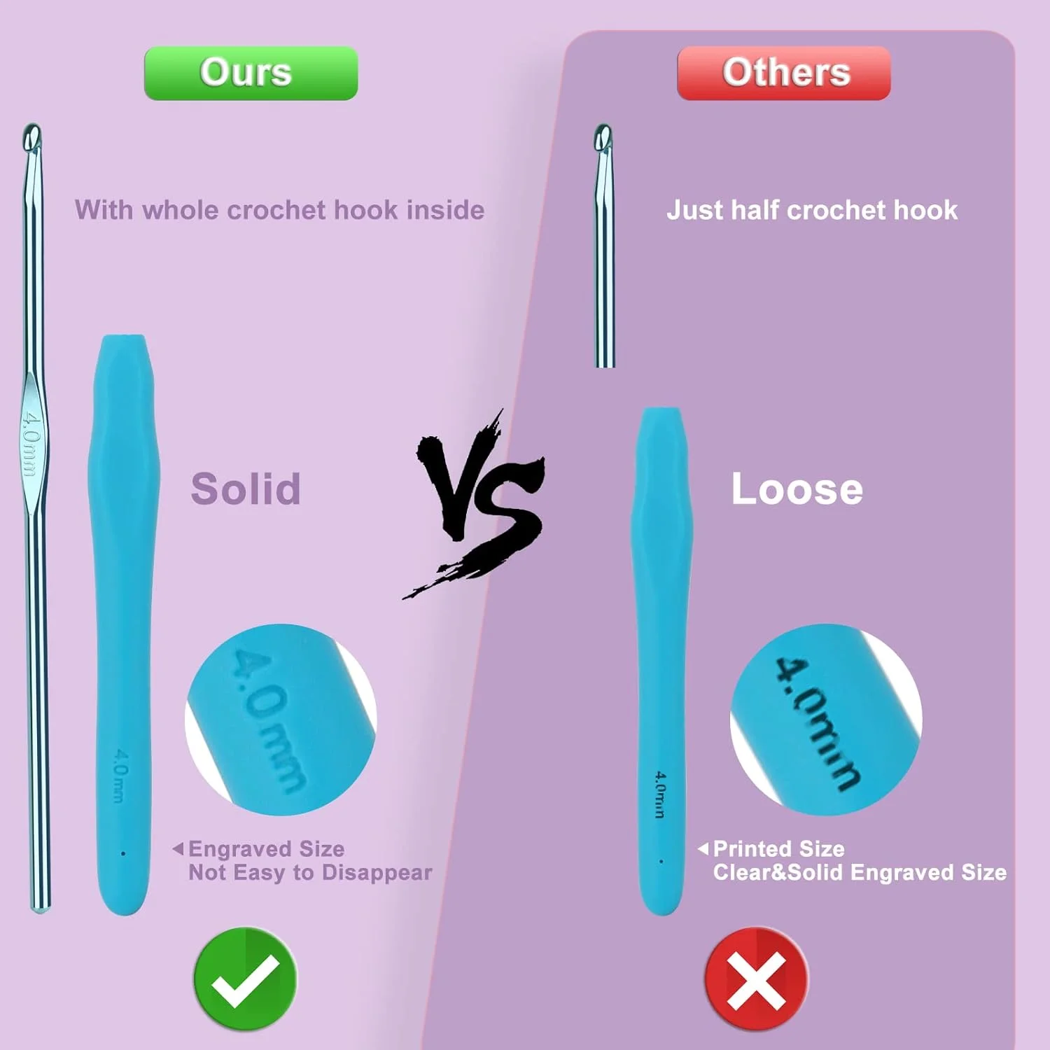 ست قلاب بافی مبتدی Aeelike، ست شروع 59 تکه قلاب بافی برای بزرگسالان و کودکان، ست لوازم اولیه قلاب بافی و بافندگی برای مبتدیان، ست کوچک قلاب بافی مسافرتی با کیف بنفش