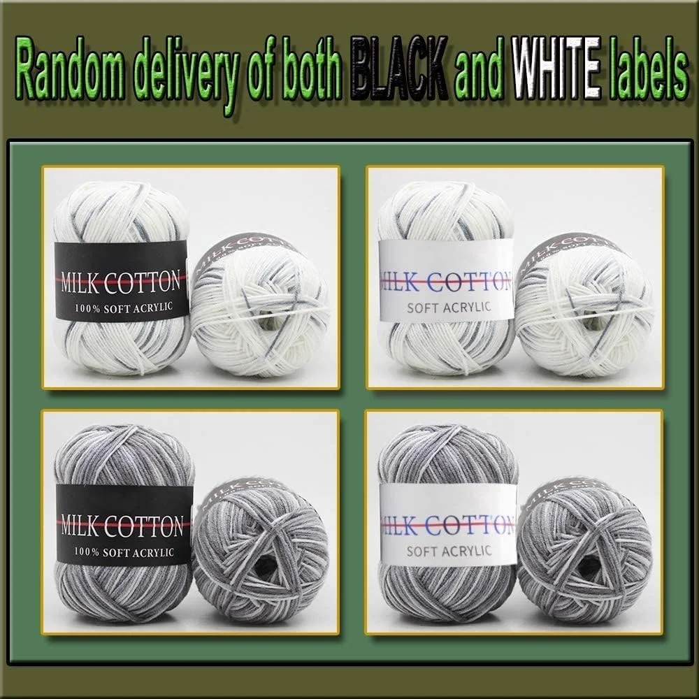 ست 6 عددی نخ خالص KASTWAVE، نخ قلاب بافی DIY، نخ اکریلیک چند رنگ، نخ بافندگی دستی، لوازم نخ قلاب بافی شال و روسری بافتنی دستی DIY (A)