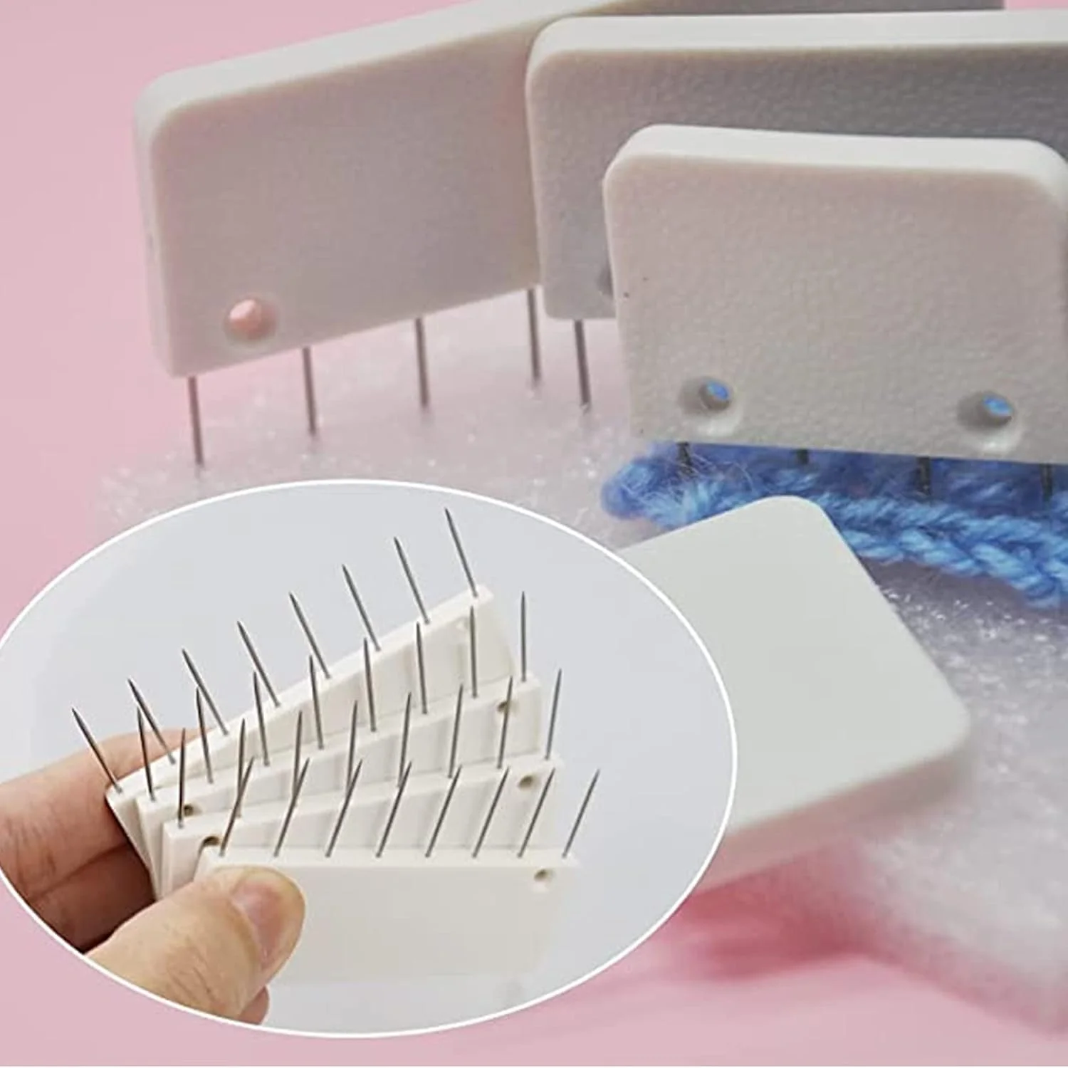 ست سوزن های مسدود کننده بافتنی BROLEO، 25 عدد شانه های مسدود کننده بافتنی با 8 یا 4 پین، لوازم بافتنی قلاب بافی برای مسدود کردن پروژه های بافتنی، قلاب بافی، توری