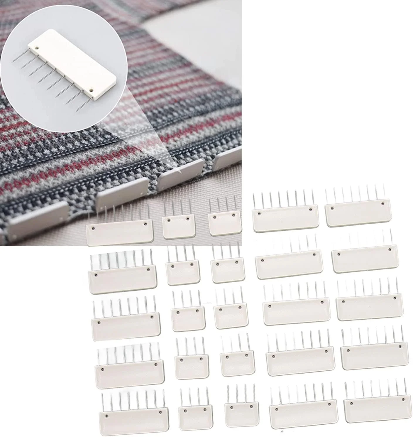 ست سوزن های مسدود کننده بافتنی BROLEO، 25 عدد شانه های مسدود کننده بافتنی با 8 یا 4 پین، لوازم بافتنی قلاب بافی برای مسدود کردن پروژه های بافتنی، قلاب بافی، توری