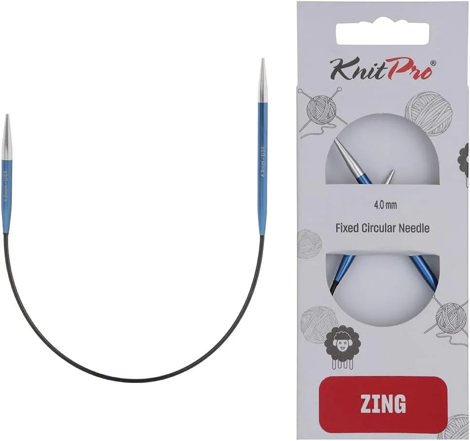 میل بافتنی گرد ثابت KnitPro Zing 25 سانتی متری 4.00 میلی متری - 3 عدد، آبی