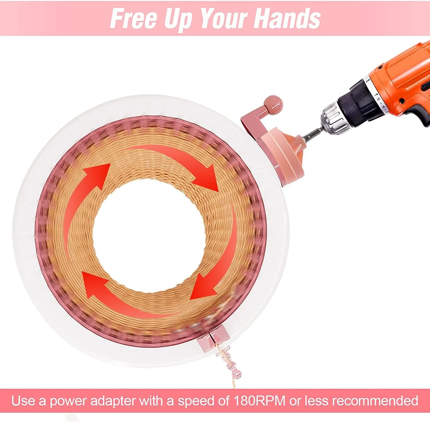 آداپتور ماشین بافندگی KASTWAVE، آداپتور ماشین بافندگی برای دریل، آداپتور اتوماتیک ماشین بافندگی، آداپتور دسته لنگ با اتصال پیچ گوشتی برقی بیت فولادی شش گوش برای Sentro22/40/48