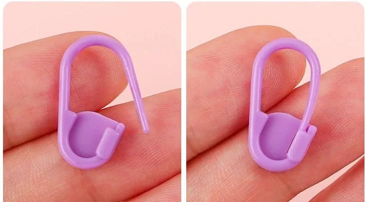 نشانگر بافتنی و قلاب بافی 10 عددی (رنگ های مخلوط)