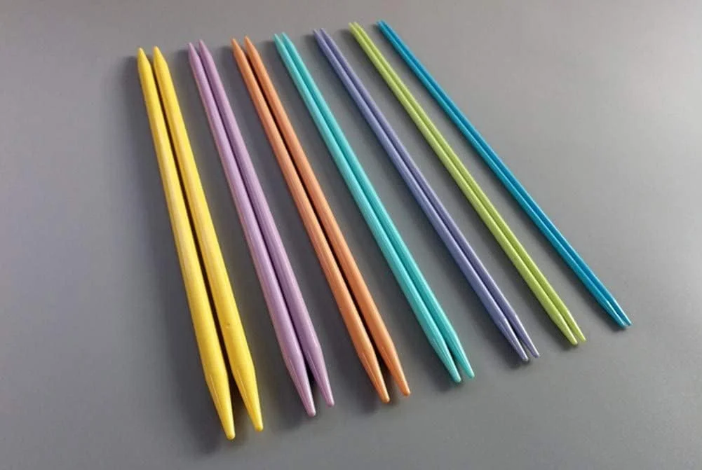 ست میل بافتنی دو سر KASTWAVE، سایزهای مختلف (4-10 میلی متر)، کیت بافتنی، ابزار بافتنی DIY نخ، مورد استفاده برای ساخت ژاکت، شال، روسری، 7 جفت رنگی، 35 سانتی متر (14 اینچ)