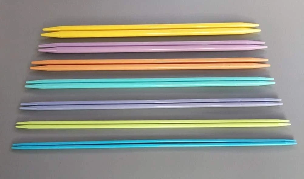 ست میل بافتنی دو سر KASTWAVE، سایزهای مختلف (4-10 میلی متر)، کیت بافتنی، ابزار بافتنی DIY نخ، مورد استفاده برای ساخت ژاکت، شال، روسری، 7 جفت رنگی، 35 سانتی متر (14 اینچ)