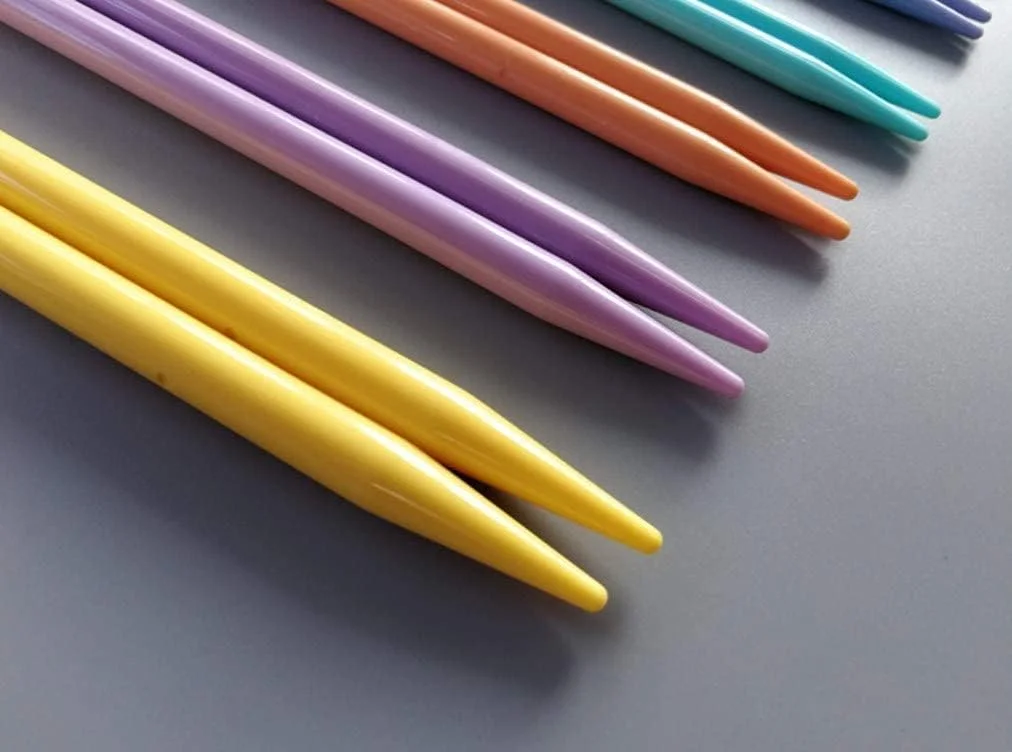 ست میل بافتنی دو سر KASTWAVE، سایزهای مختلف (4-10 میلی متر)، کیت بافتنی، ابزار بافتنی DIY نخ، مورد استفاده برای ساخت ژاکت، شال، روسری، 7 جفت رنگی، 35 سانتی متر (14 اینچ)