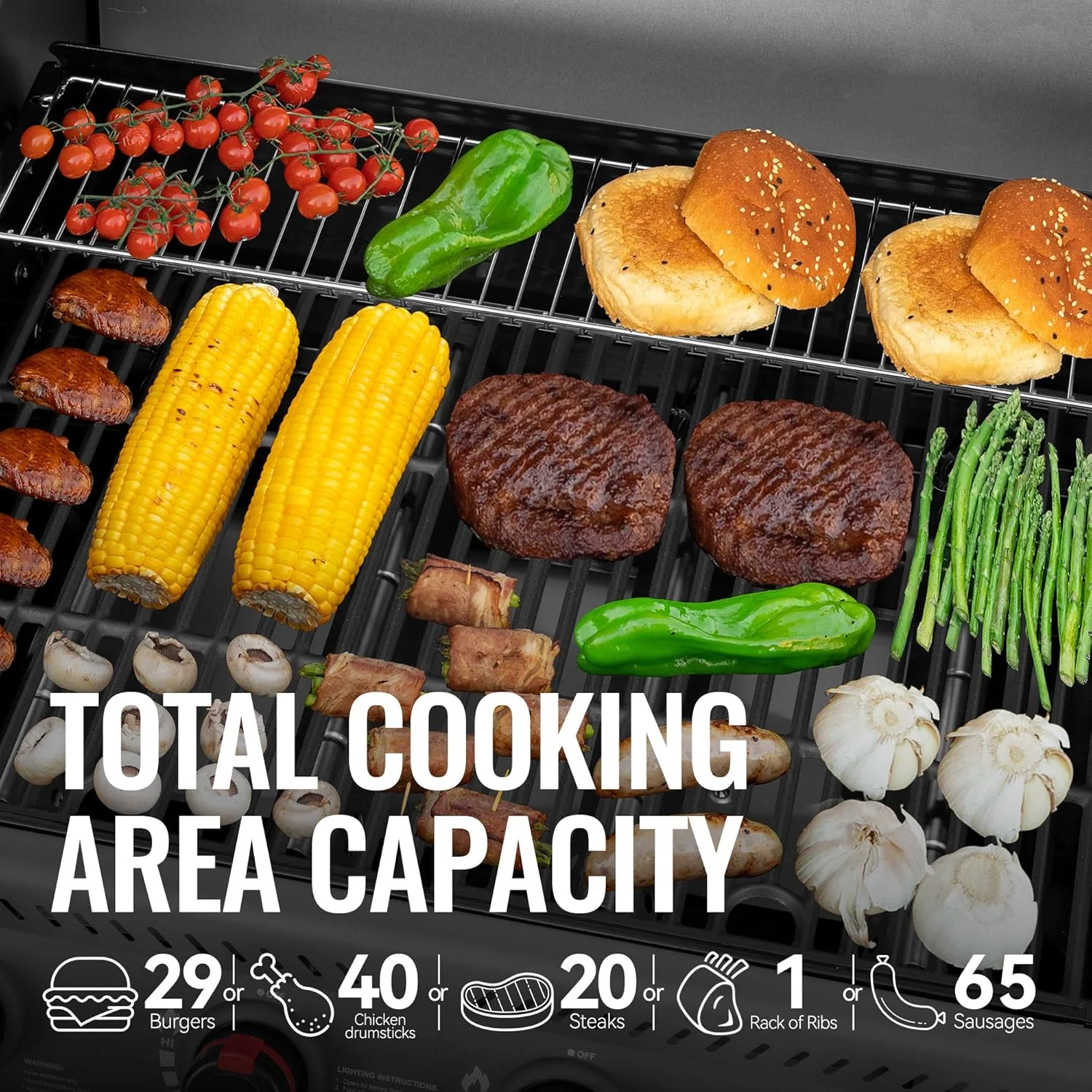 باربیکیو گازی رویال گورمت مدل GA4401T با 4 مشعل، توری چدنی روکش دار، باربیکیو فضای باز با قفسه گرم کننده برای پخت و پز در فضای باز و باربیکیو در حیاط خلوت، مشکی و خاکستری باربیکیو گازی رویال گورمت مدل GA4401T با 4 مشعل، توری چدنی روکش دار، باربیکیو فضای باز با قفسه گرم کننده برای پخت و پز در فضای باز و باربیکیو در حیاط خلوت، مشکی و خاکستری