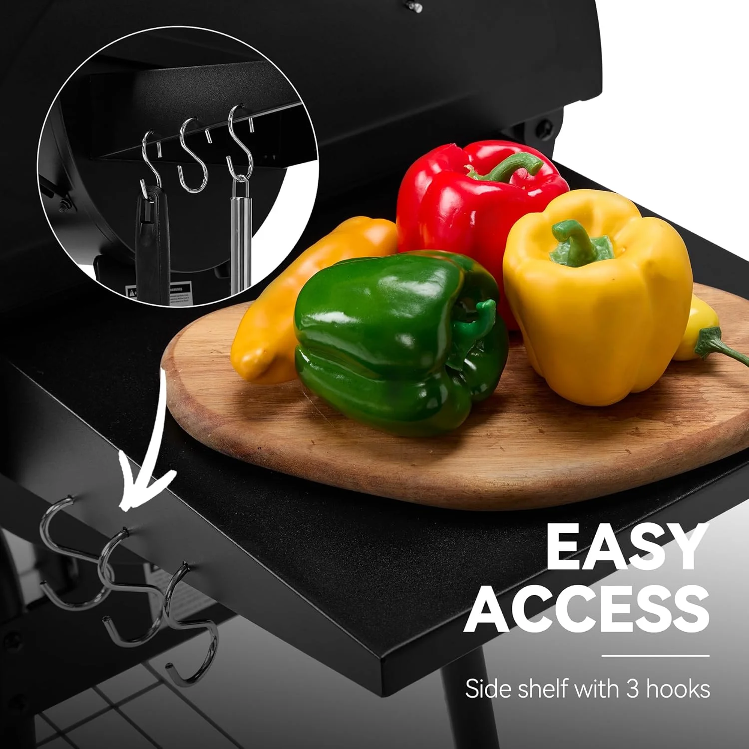 باربیکیو ذغالی رویال گورمت مدل CC1830SC به همراه اسموکر جانبی و روکش، 811 اینچ مربع، مشکی، مناسب کمپینگ در فضای باز باربیکیو ذغالی رویال گورمت مدل CC1830SC به همراه اسموکر جانبی و روکش، 811 اینچ مربع، مشکی، مناسب کمپینگ در فضای باز