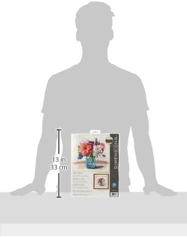 کیت گلدوزی کوبلن طرح دسته گل باغچه Dimensions