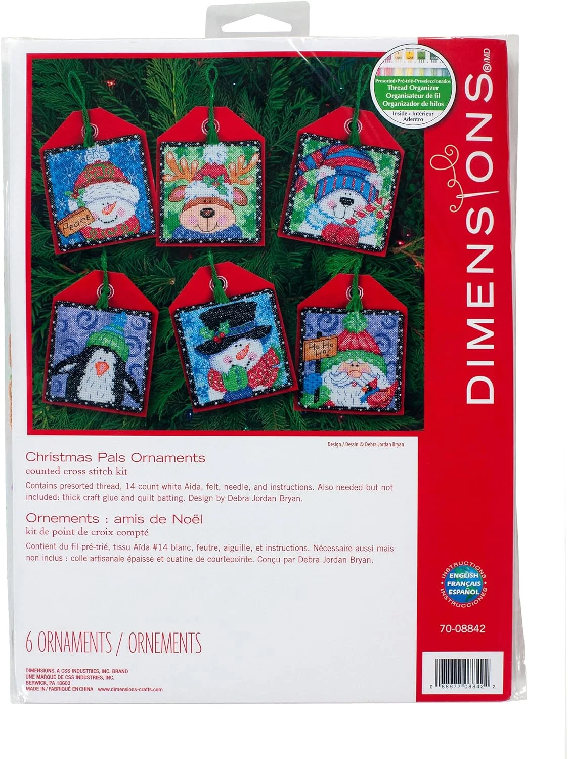 ست گلدوزی کریسمس Dimensions مدل Christmas Pals، 6 عدد