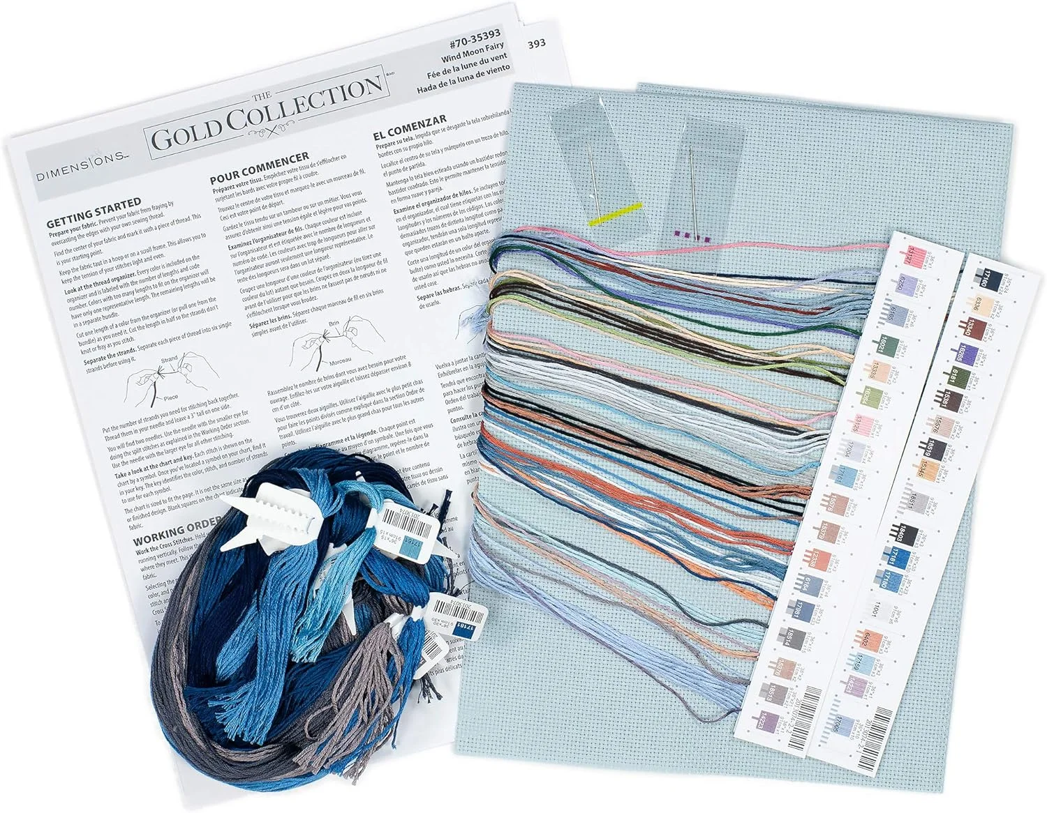 کیت گلدوزی ابعاد 25x38 طرح پری ماه و باد