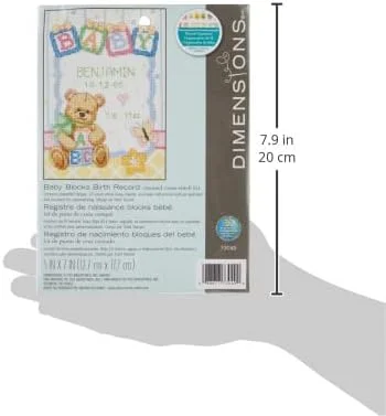 کیت گلدوزی شمارشی Dimensions، بلوک های کودک و تدی بر تولد نوزاد، هدیه شخصی سازی شده برای نوزاد، آیدا سفید 14 کانت، 5" X 7" کیت گلدوزی شمارشی Dimensions، بلوک های کودک و تدی بر تولد نوزاد، هدیه شخصی سازی شده برای نوزاد، آیدا سفید 14 کانت، 5" X 7"