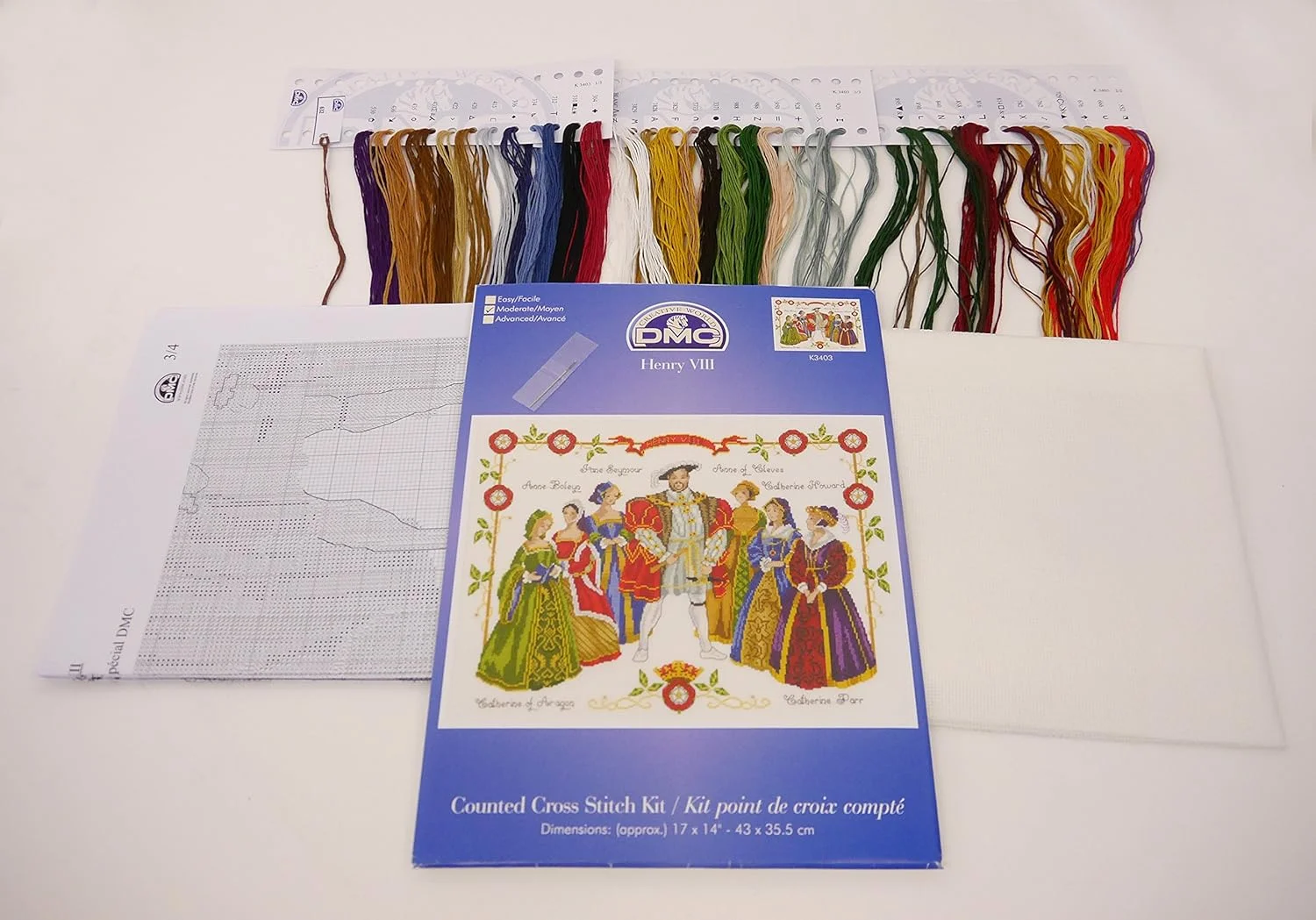 کیت کوک صلیبی هنری هشتم DMC، 100% پنبه، متنوع، 0.1 x 43 x 35.5 سانتی متر