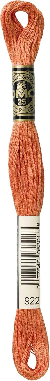 خرید عمده DMC: نخ پنبه دوزی شش رشته ای 8.7 یاردی مسی روشن 117-922 (بسته 12 عددی)