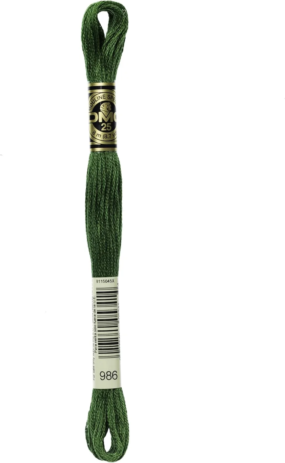 خرید عمده DMC: نخ پنبه دوزی شش رشته ای 8.7 یاردی سبز جنگلی بسیار تیره 117-986 (بسته 12 عددی)