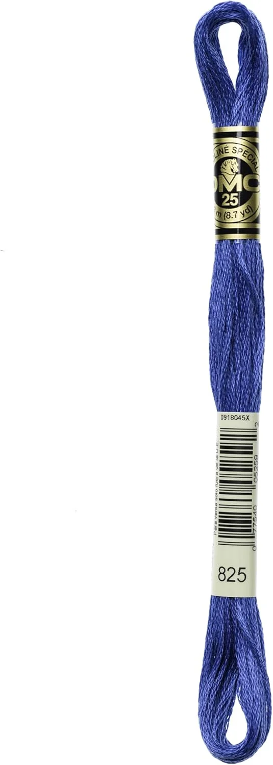 نخ DMC پنبه دوزی 6 رشته ای 8.7 یاردی آبی تیره 117-825 (بسته 12 عددی)