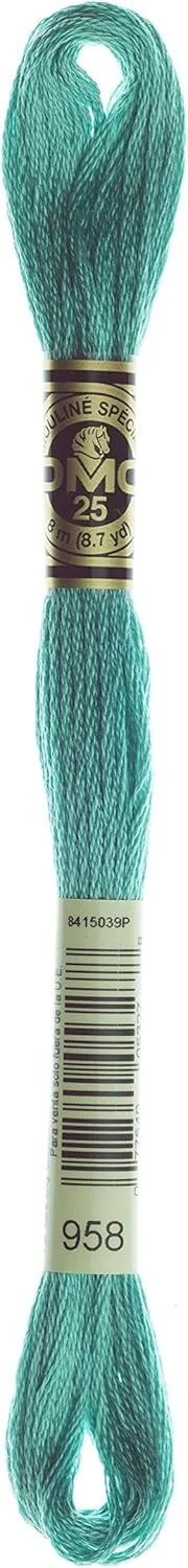 نخ کوبلن 6 رشته ای DMC، 8.7 یارد - سبز دریایی تیره