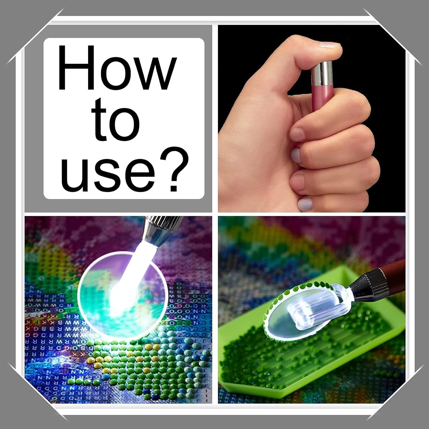 ست قلم نقاشی الماس LED شش تکه KASTWAVE با نوار - ابزارهای کارآمد برای هنر DIY 5D، جواهرات و طراحی ناخن ست قلم نقاشی الماس LED شش تکه KASTWAVE با نوار - ابزارهای کارآمد برای هنر DIY 5D، جواهرات و طراحی ناخن