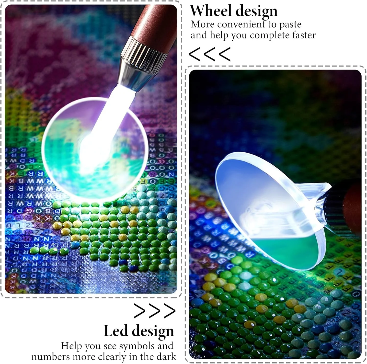 ست قلم نقاشی الماس LED شش تکه KASTWAVE با نوار - ابزارهای کارآمد برای هنر DIY 5D، جواهرات و طراحی ناخن ست قلم نقاشی الماس LED شش تکه KASTWAVE با نوار - ابزارهای کارآمد برای هنر DIY 5D، جواهرات و طراحی ناخن