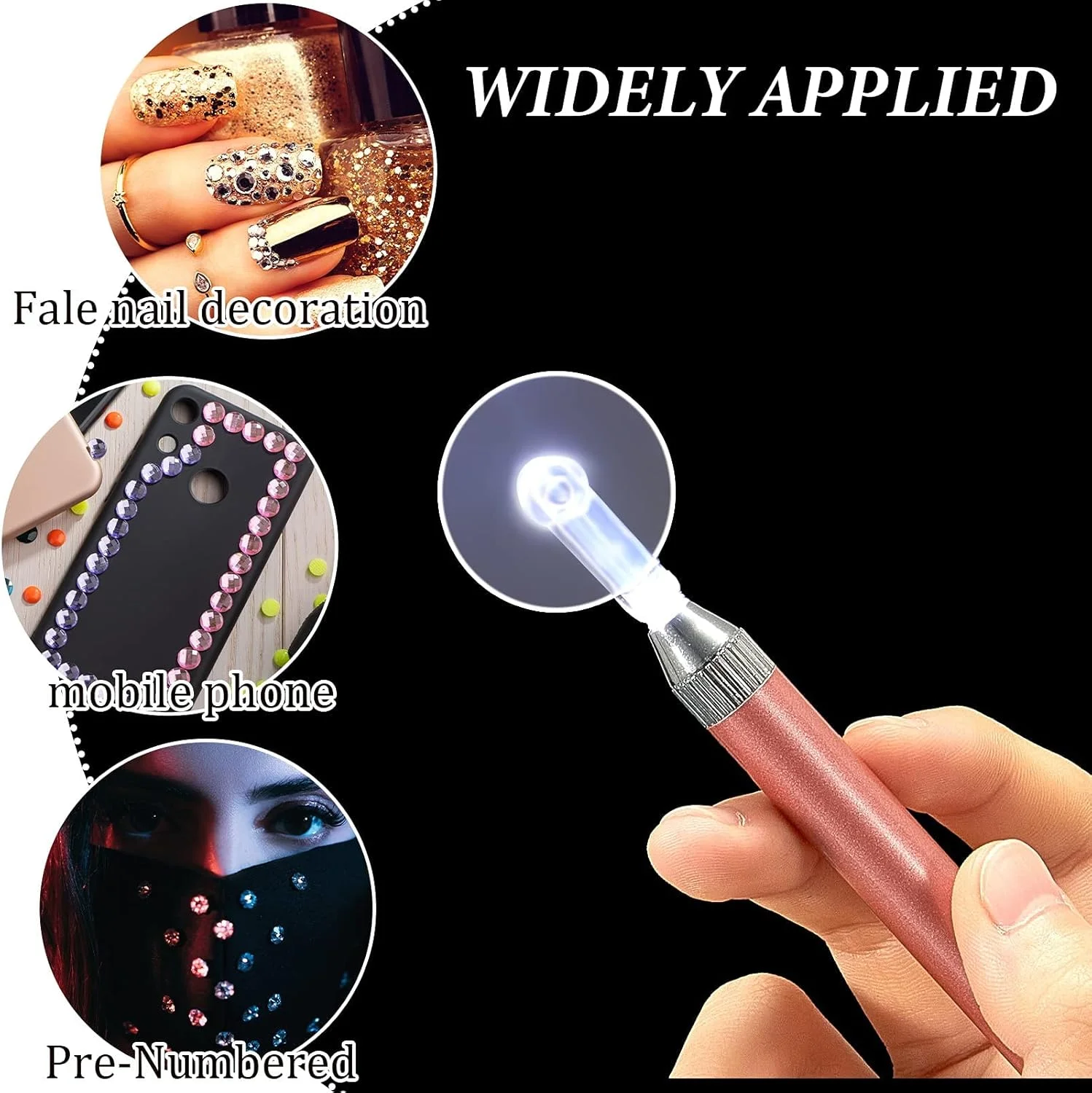 ست قلم نقاشی الماس LED شش تکه KASTWAVE با نوار - ابزارهای کارآمد برای هنر DIY 5D، جواهرات و طراحی ناخن ست قلم نقاشی الماس LED شش تکه KASTWAVE با نوار - ابزارهای کارآمد برای هنر DIY 5D، جواهرات و طراحی ناخن