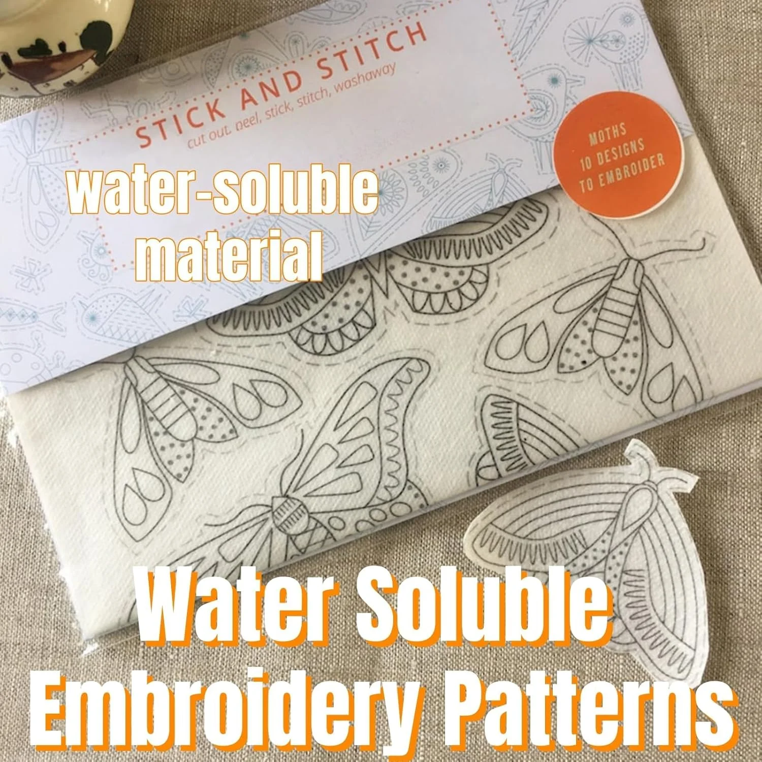 برگه های تثبیت کننده گلدوزی محلول در آب، کاغذ انتقال چسب و بخیه برای گلدوزی دستی DIY، کاغذ طرح موقت با کاربری آسان، لوازم خیاطی برای مبتدیان و حرفه ای ها