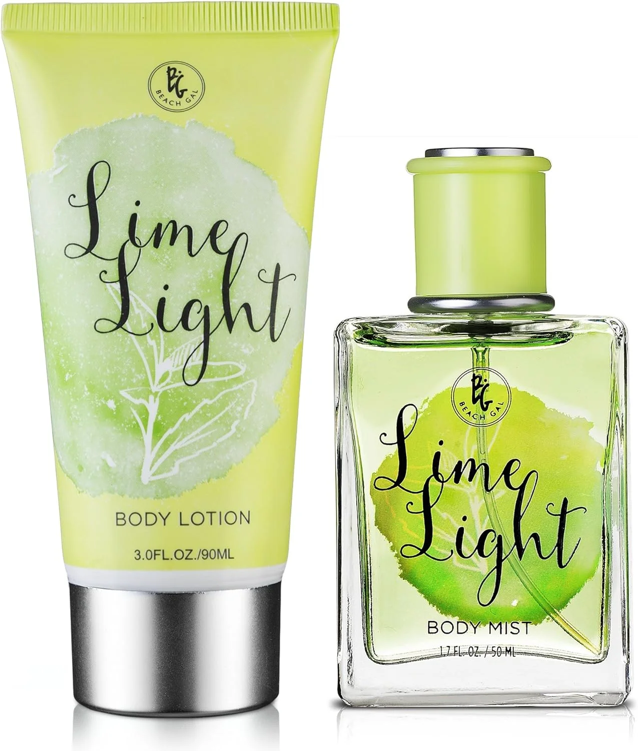 ست هدیه عطر و لوسیون بدن Beach Gal Lime Light برای زنان، لوسیون 88 میلی لیتری، اسپری 50 میلی لیتری