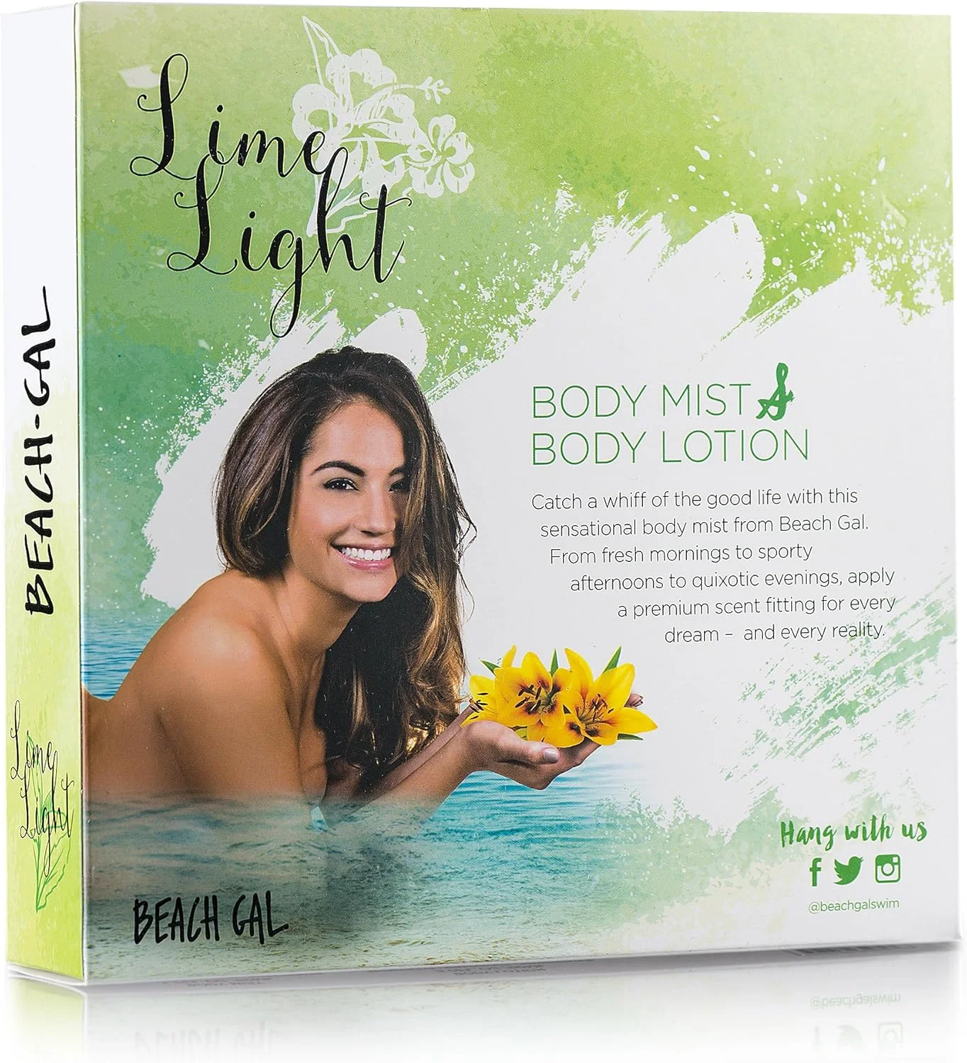 ست هدیه عطر و لوسیون بدن Beach Gal Lime Light برای زنان، لوسیون 88 میلی لیتری، اسپری 50 میلی لیتری ست هدیه عطر و لوسیون بدن Beach Gal Lime Light برای زنان، لوسیون 88 میلی لیتری، اسپری 50 میلی لیتری
