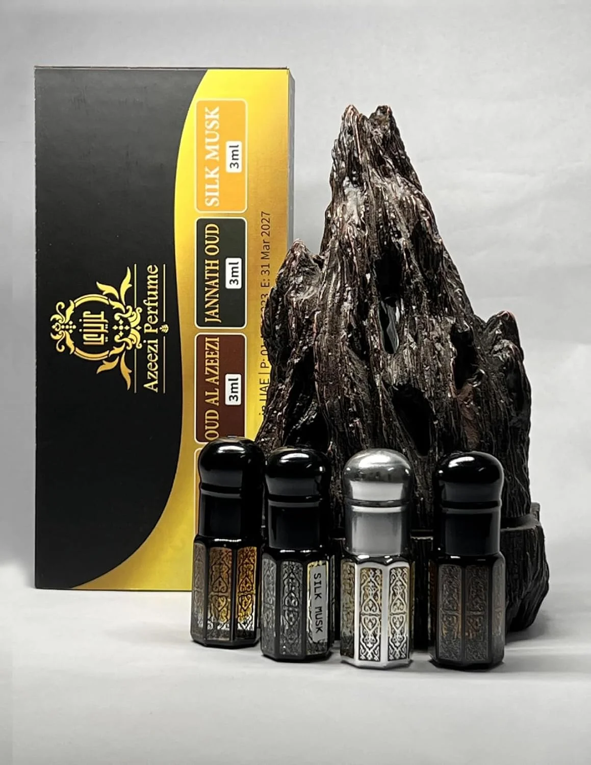 مجموعه عطر عزیزی شامل 4 عطر ماندگار برتر 3 میلی لیتری