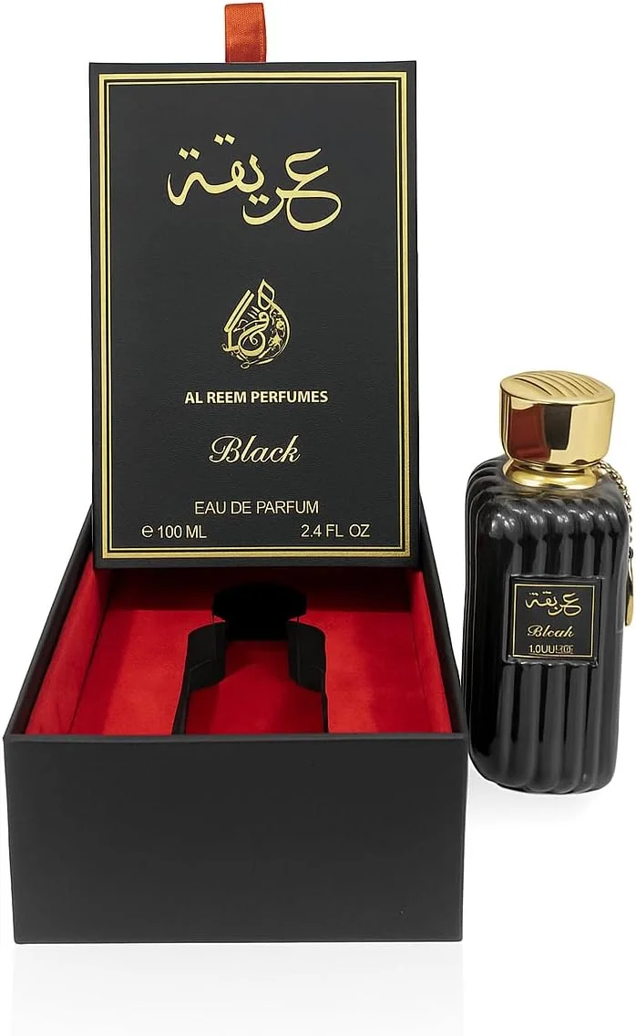 ادکلن آریکا 100 میلی لیتر از عطر ریما - عطر عود شرقی унисек ماندگار - رایحه میوه ای گلی روغنی برای مردان و زنان (مشکی)