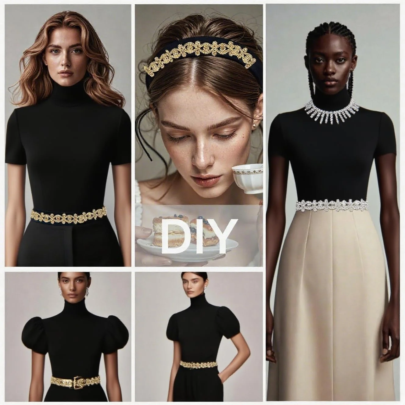 نوار تزئینی زنجیره ای نگین دار درخشان AB طلایی کریستالی برای خیاطی لباس عروس، جواهرات DIY، گردنبند، کیف، تزئین لباس مهمانی، لوازم صنایع دستی براق