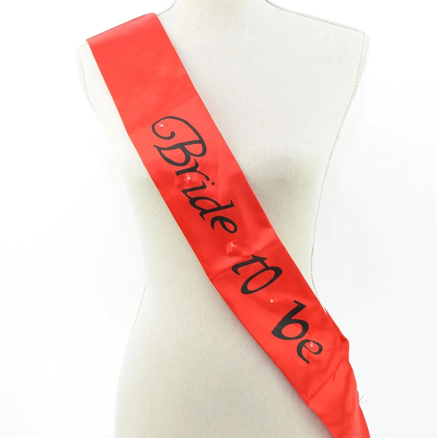 شاسچی ساش قرمز عروس آینده برای مهمانی مجردی، شب بیرون رفتن، جشن عروسی، لوازم جانبی لباس فانتزی، دکوراسیون