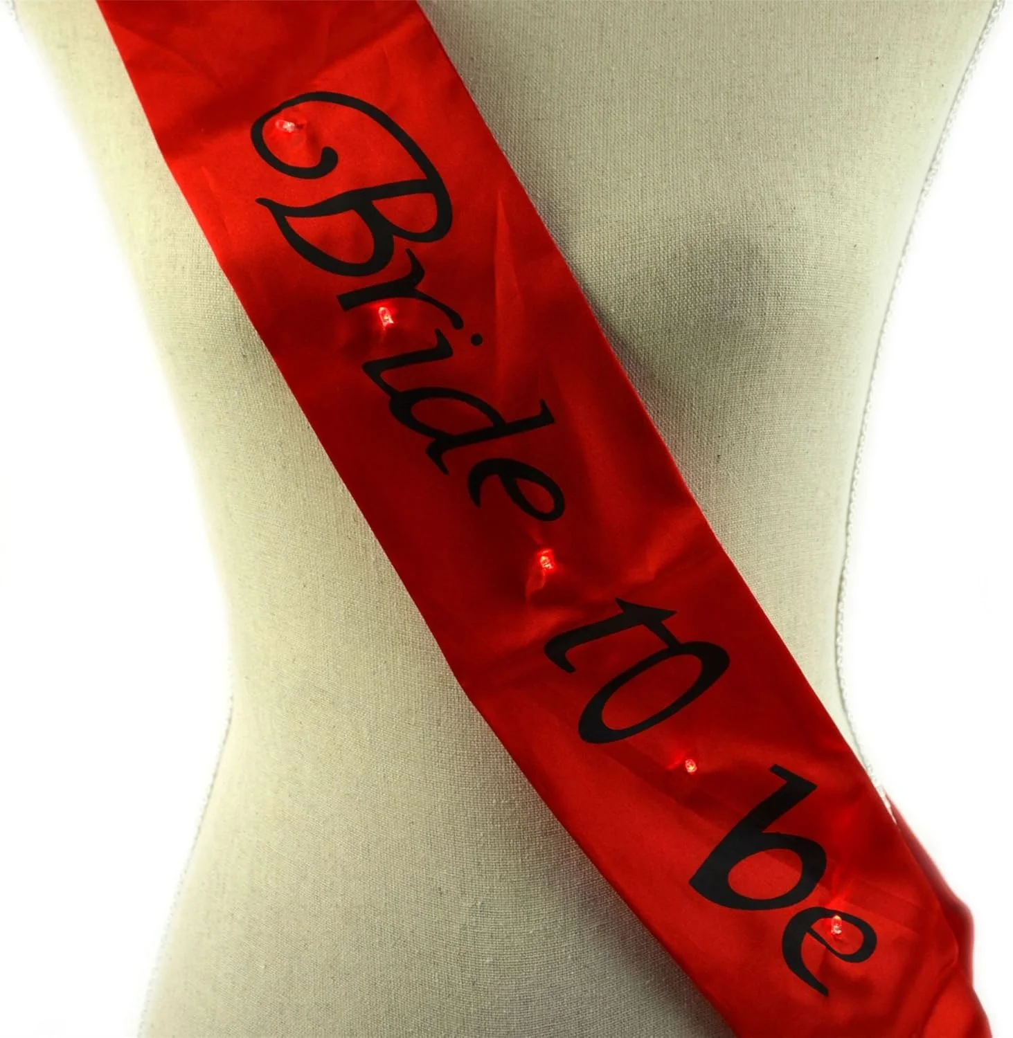 شاسچی ساش قرمز عروس آینده برای مهمانی مجردی، شب بیرون رفتن، جشن عروسی، لوازم جانبی لباس فانتزی، دکوراسیون