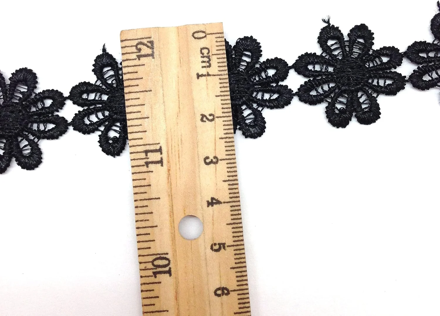 نوار توری مشکی PEPPERLONELY به طول 2 یارد، تزیین گل بابونه، نوار توری برای لباس، خیاطی، گل سازی، دکوراسیون مهمانی خانگی، تزیینات عروسی، لوازم صنایع دستی توری