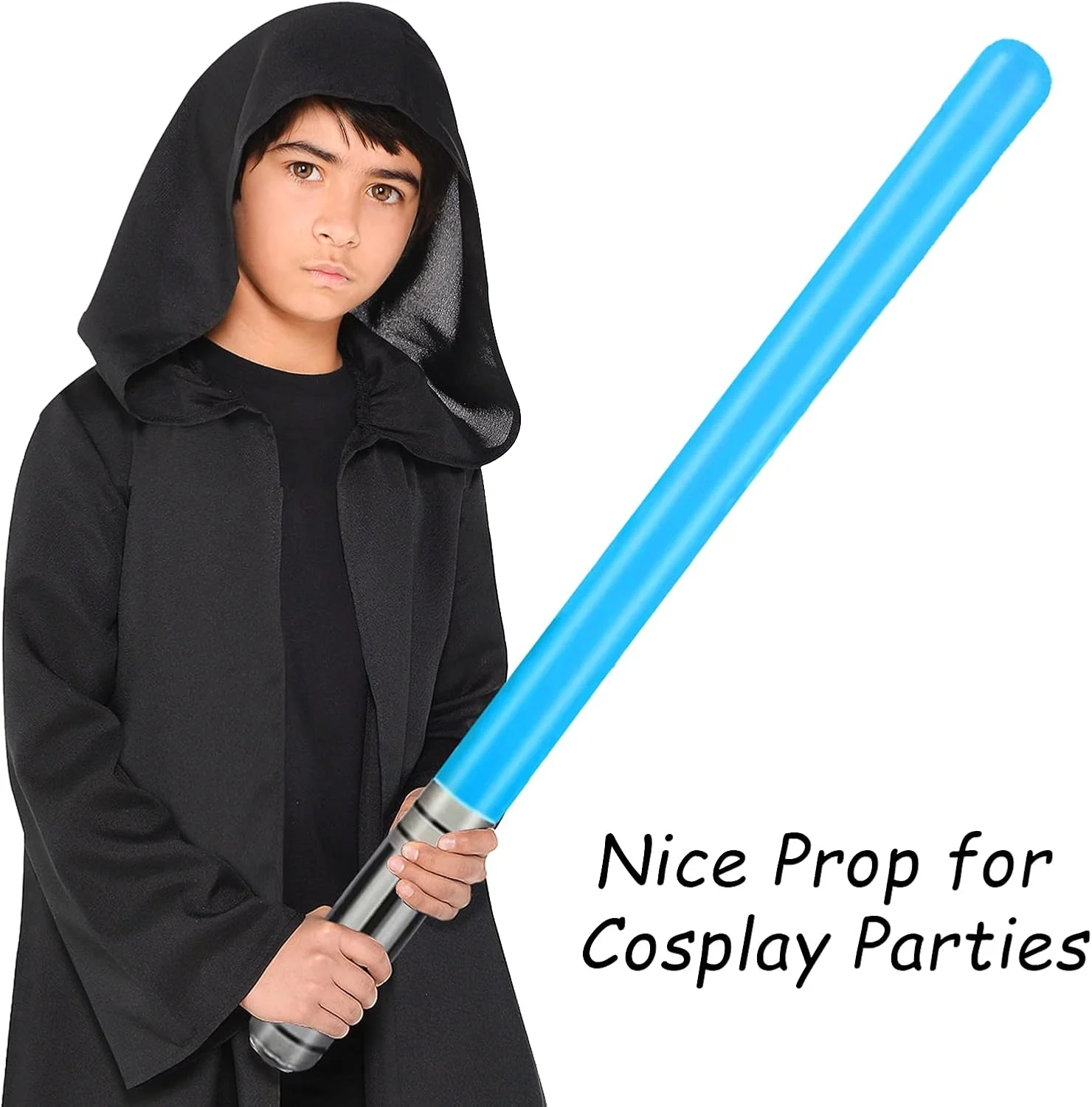 فوگاری 12 عدد بادکنک شمشیر نوری بادی، مجموعه بادکنک های چوبی شمشیر نوری برای لباس های فانتزی مهمانی، لوازم مهمانی هالووین، بادکنک ها، وسایل غرفه عکس (6 رنگ)