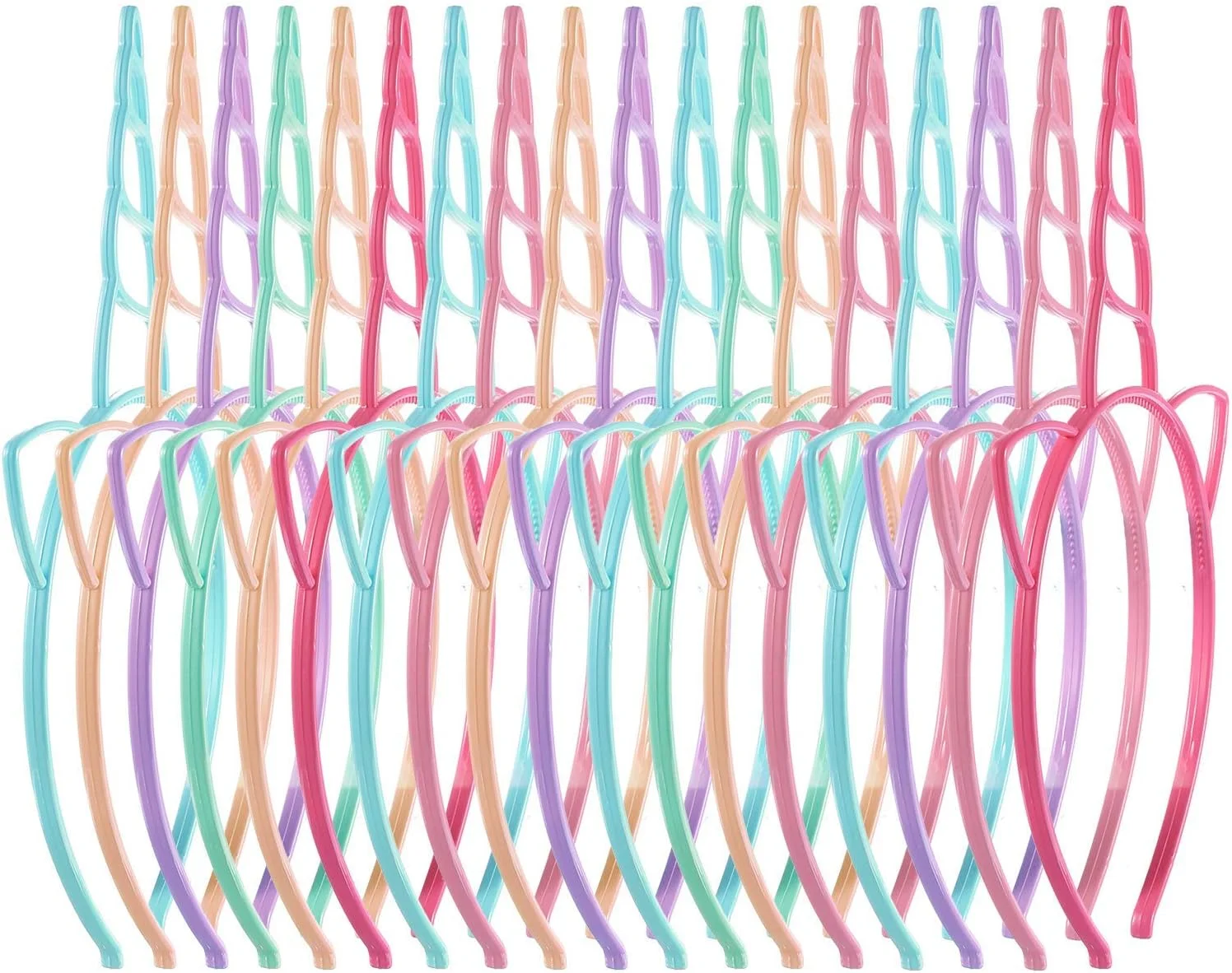 24 عدد تل سر تک شاخ پلاستیکی، تل سر شاخ تک شاخ، لوازم تزئینی فانتزی برای مهمانی (رنگ های روشن) 24 عدد تل سر تک شاخ پلاستیکی، تل سر شاخ تک شاخ، لوازم تزئینی فانتزی برای مهمانی (رنگ های روشن)