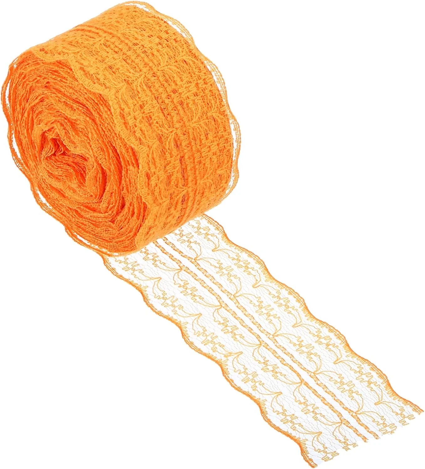 روبان توری PATIKIL عرض 4.5 سانتی متر، طول 23 متر، مناسب خیاطی، بسته بندی هدیه، گل آرایی، تزیینات منزل، لباس و صنایع دستی، نارنجی